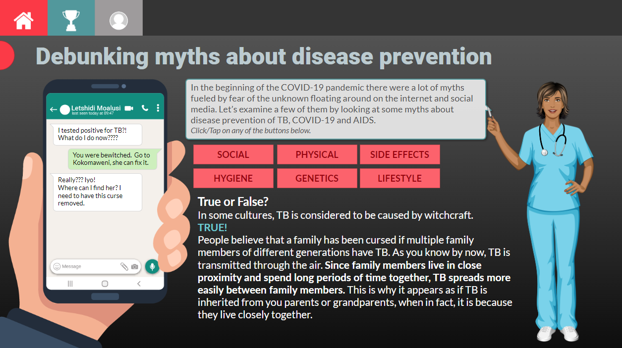 A screen illustrating the influence of social media in communicable diseases